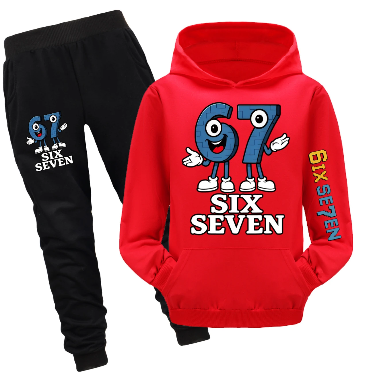 Graphic Hoodie Active Set — 5196, Style 29 · Set · Red