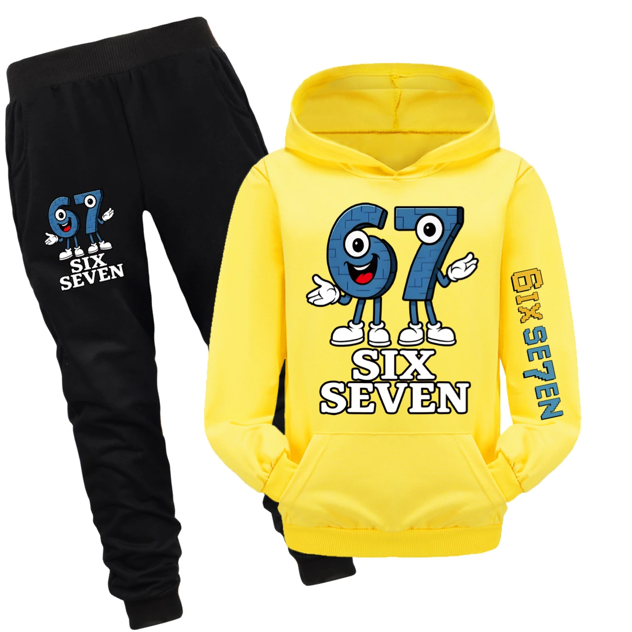 Graphic Hoodie Active Set — 5196, Style 30 · Set · Yellow
