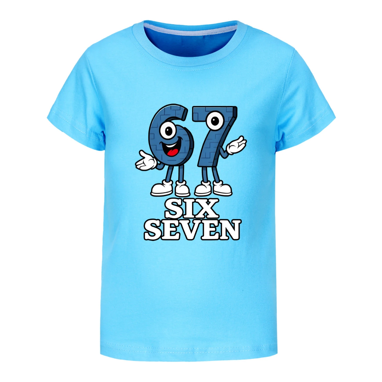 Graphic Tee & Jogger Collection — 5196, Style 08 · Light Blue