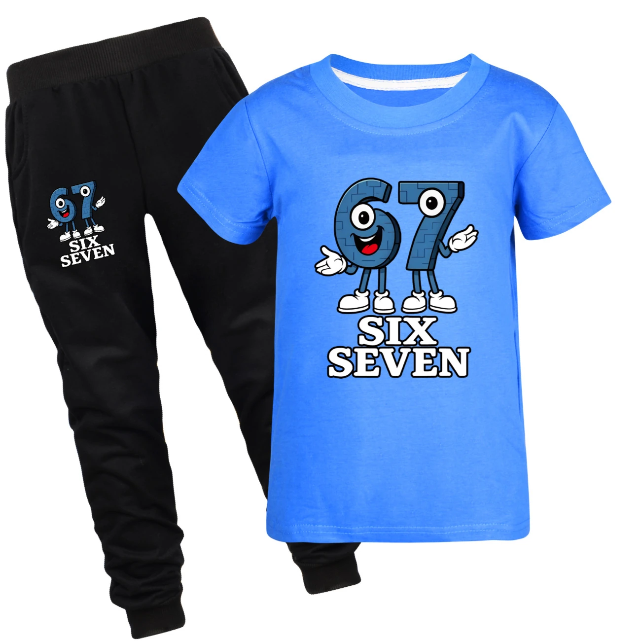 Graphic Tee & Jogger Collection — 5196, Style 21 · Set · Deep Blue