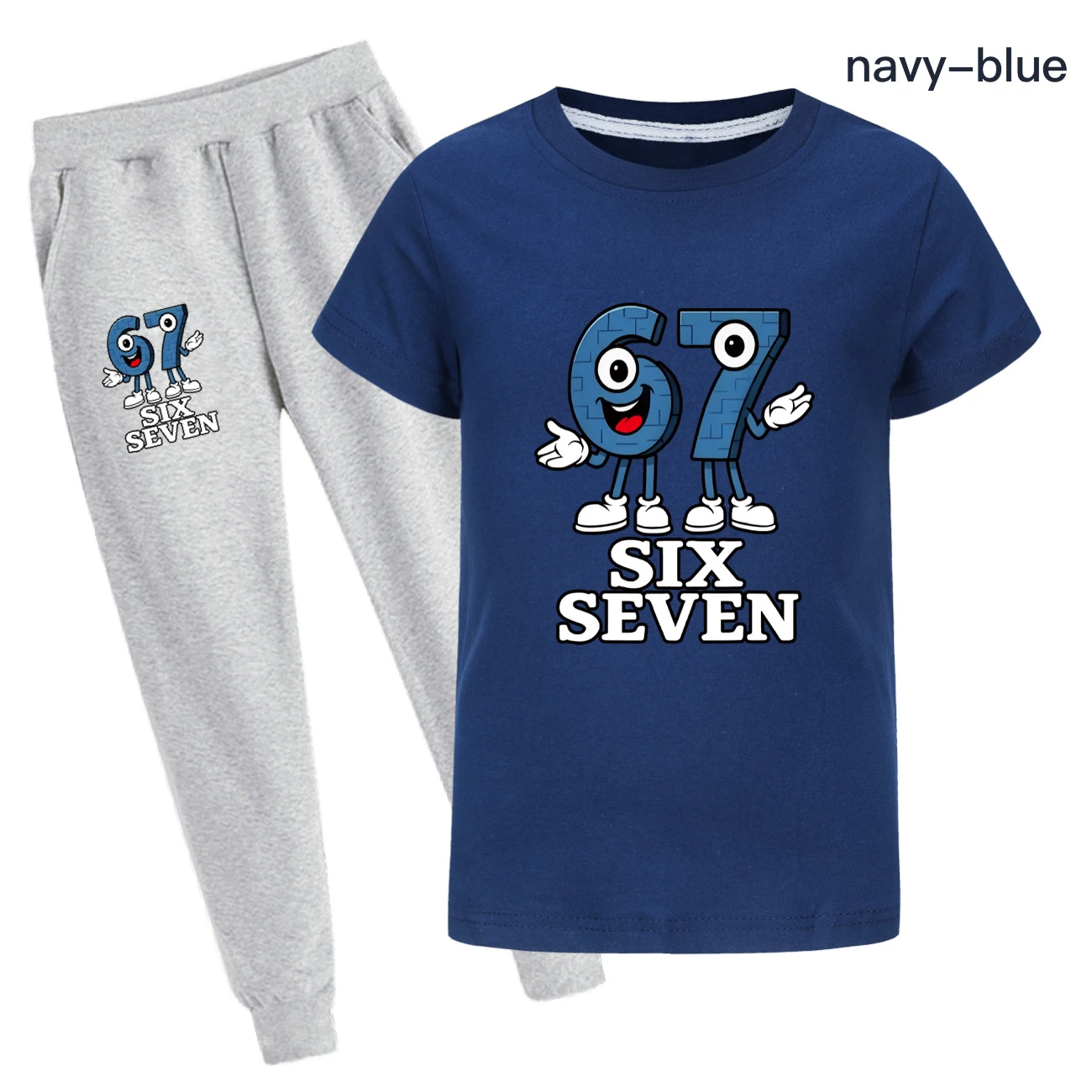 Graphic Tee & Jogger Collection — 5196, Style 29 · Set · Royal Blue