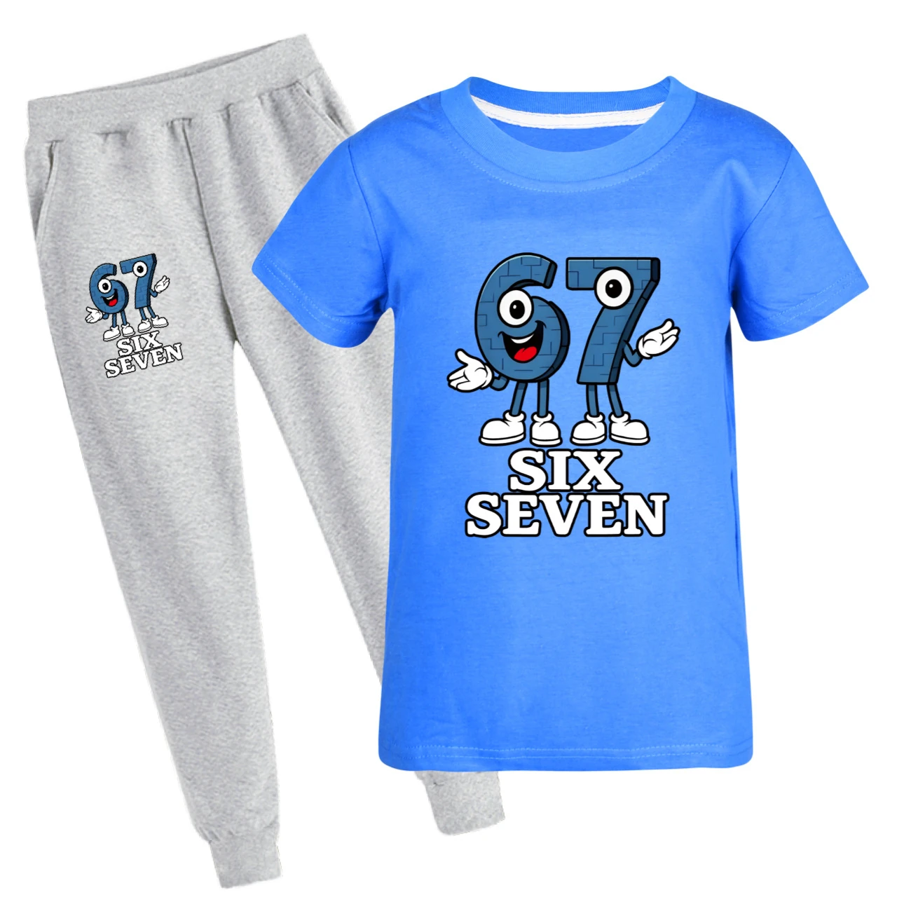 Graphic Tee & Jogger Collection — 5196, Style 33 · Set · Blue