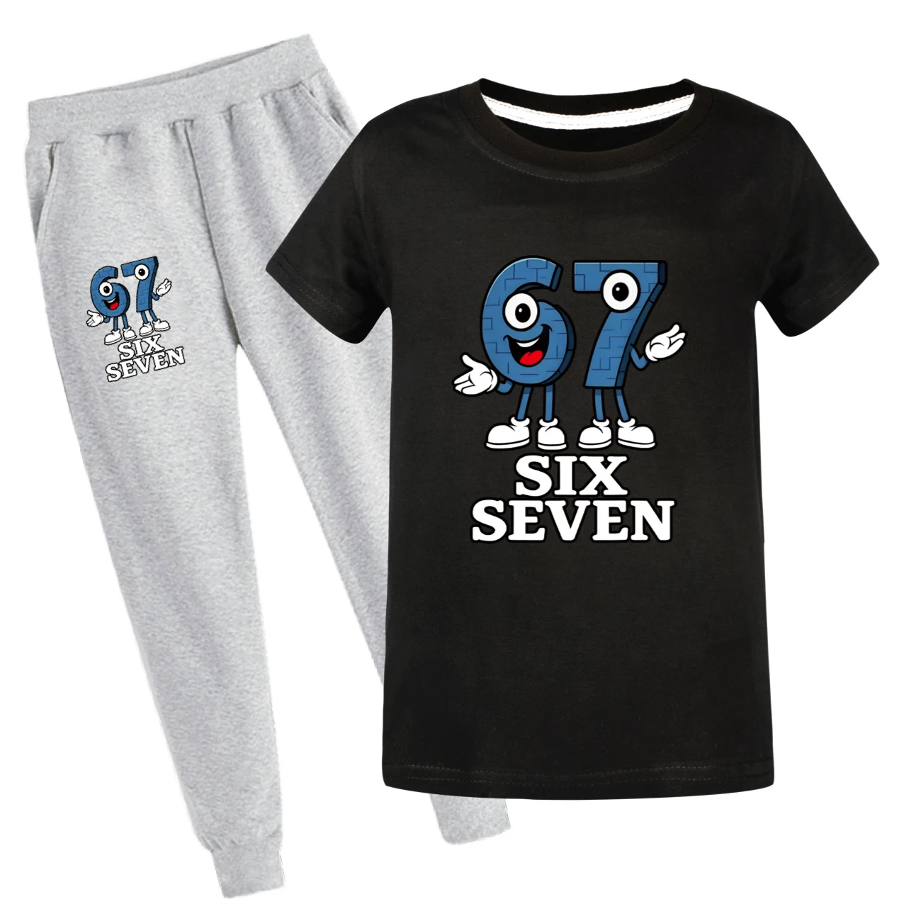 Graphic Tee & Jogger Collection — 5196, Style 34 · Set · Black