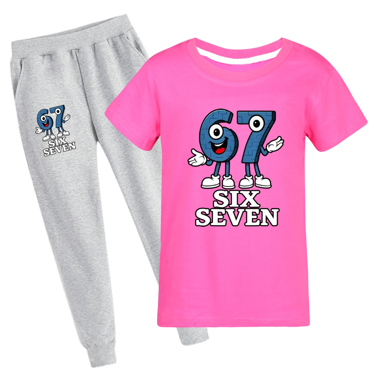 Graphic Tee & Jogger Collection — 5196, Style 36 · Set · Rose