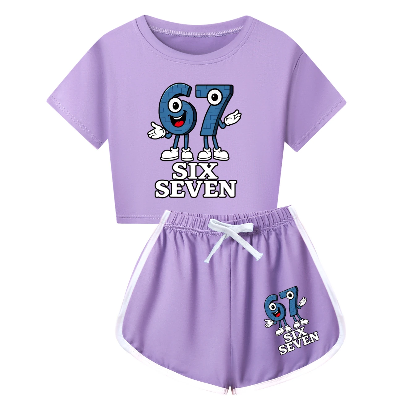 Family Mixed-Sleeve Lounge Set — 5196, Style 19 · Purple