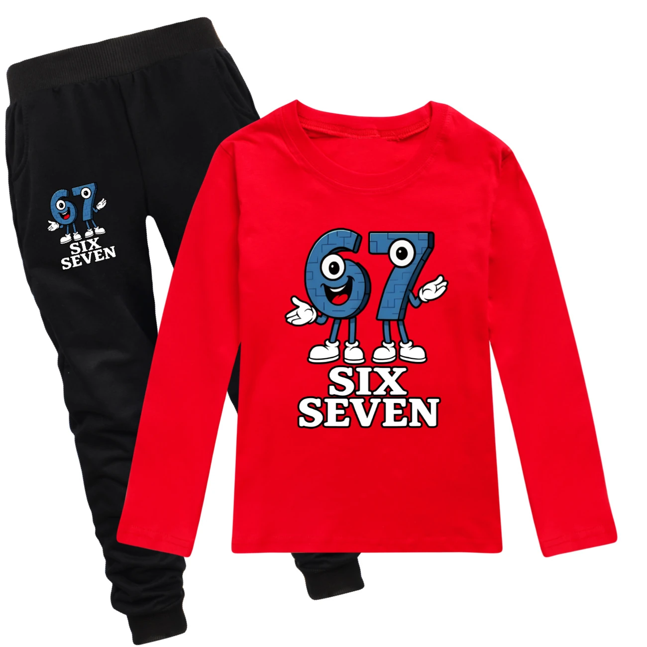 Long-Sleeve Tee Play Set — 5196, Style 18 · Red