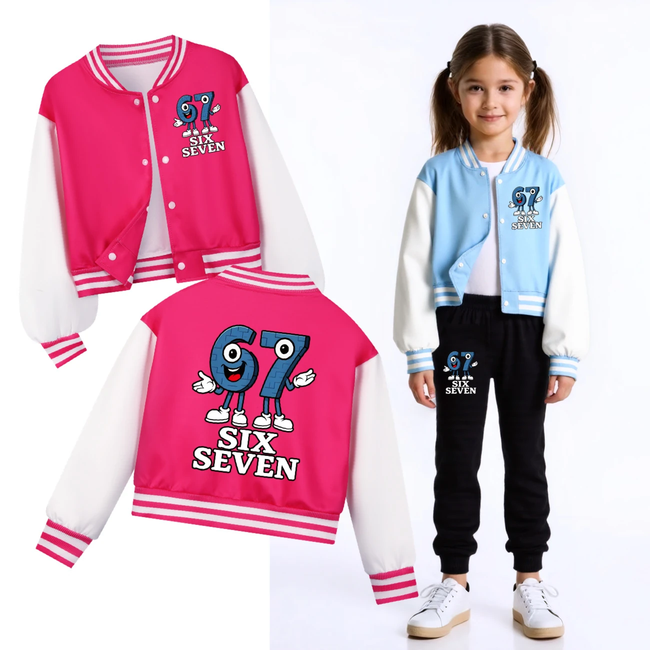 Cropped Varsity Jacket & Jogger Set — 5196, clean product view