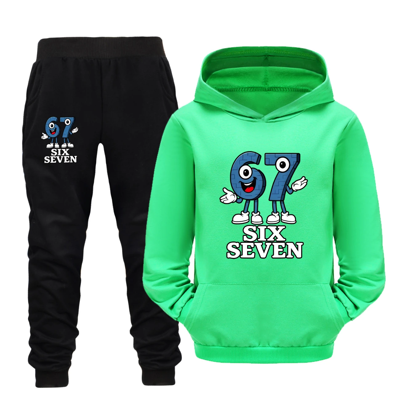 Graphic Hoodie & Jogger Set — 5196 B, Style 20 · Set · Green