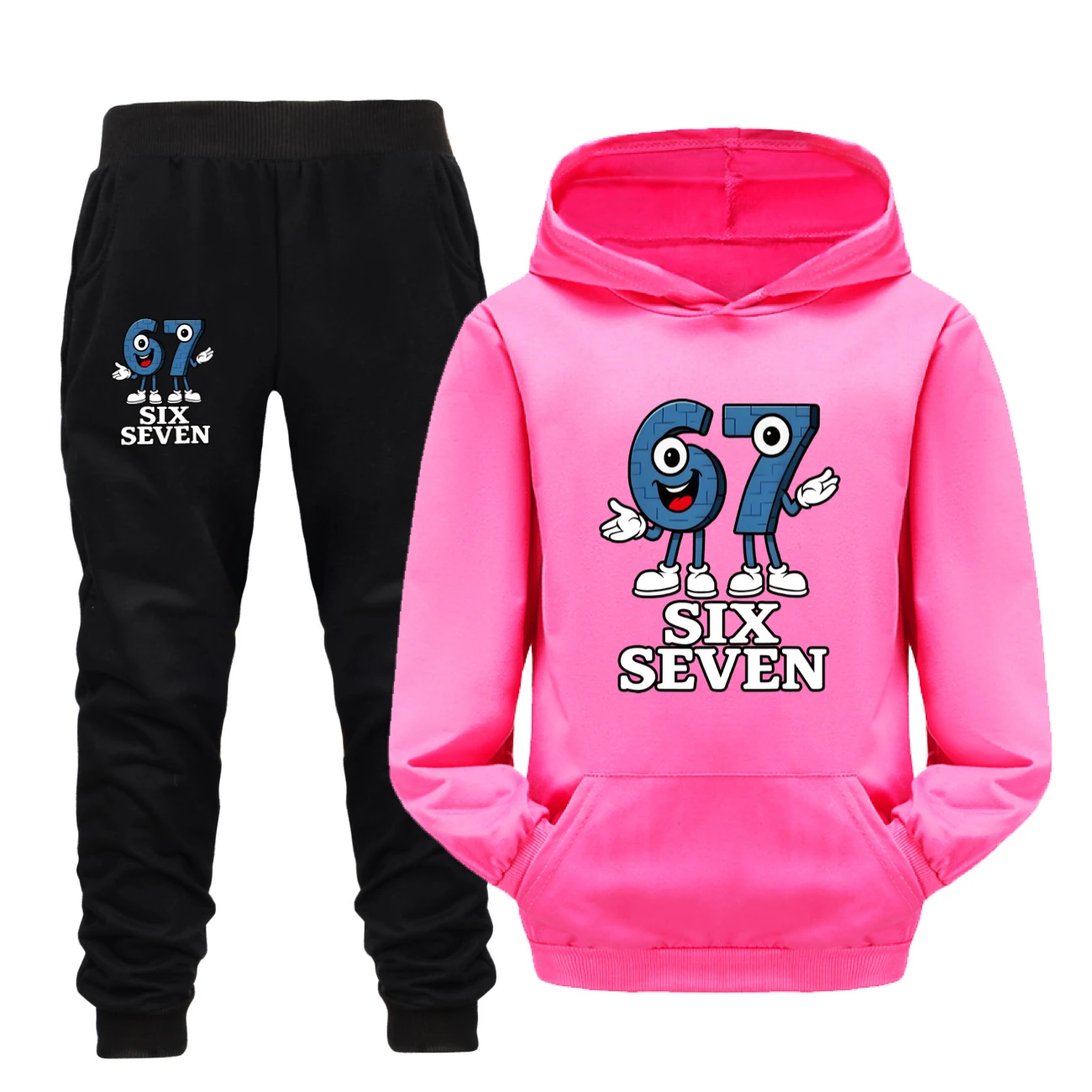 Graphic Hoodie & Jogger Set — 5196 B, Style 27 · Set · Rose