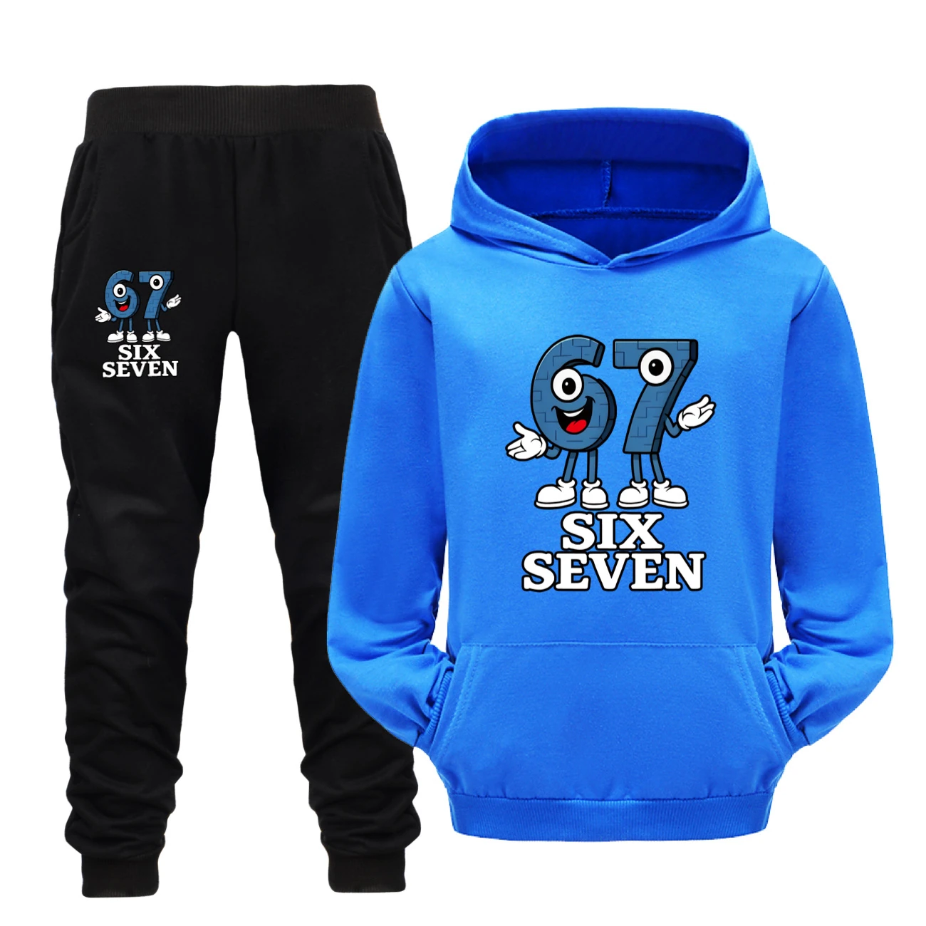 Graphic Hoodie & Jogger Set — 5196 B, Style 29 · Set · Blue