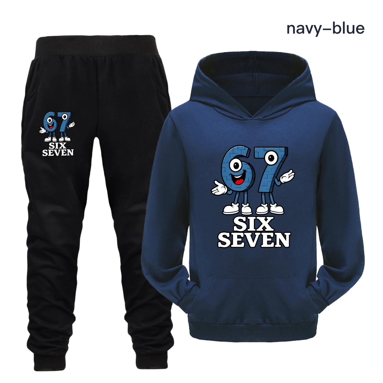 Graphic Hoodie & Jogger Set — 5196 B, Style 30 · Set · Navy