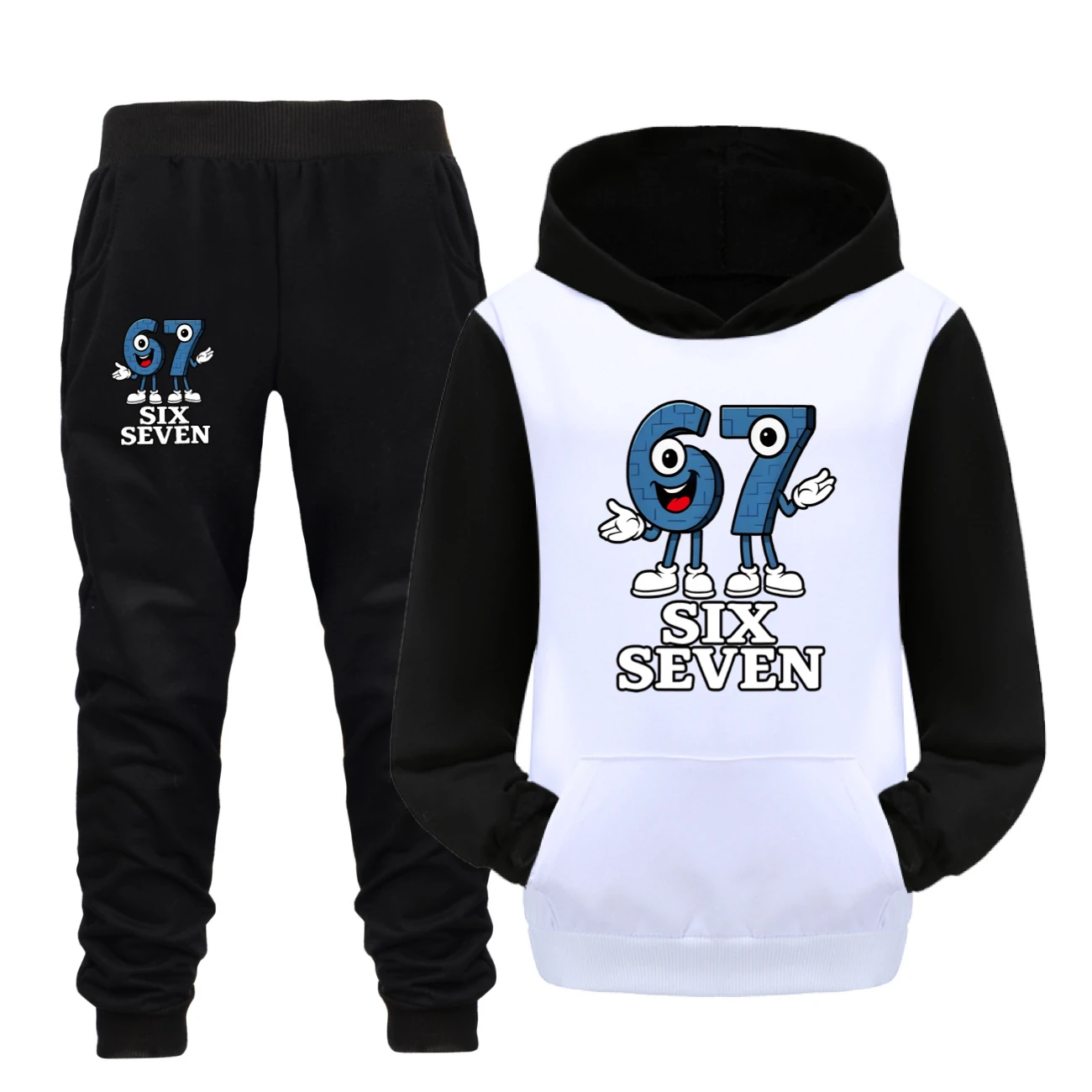 Graphic Hoodie & Jogger Set — 5196 B, Style 32 · Set · Black