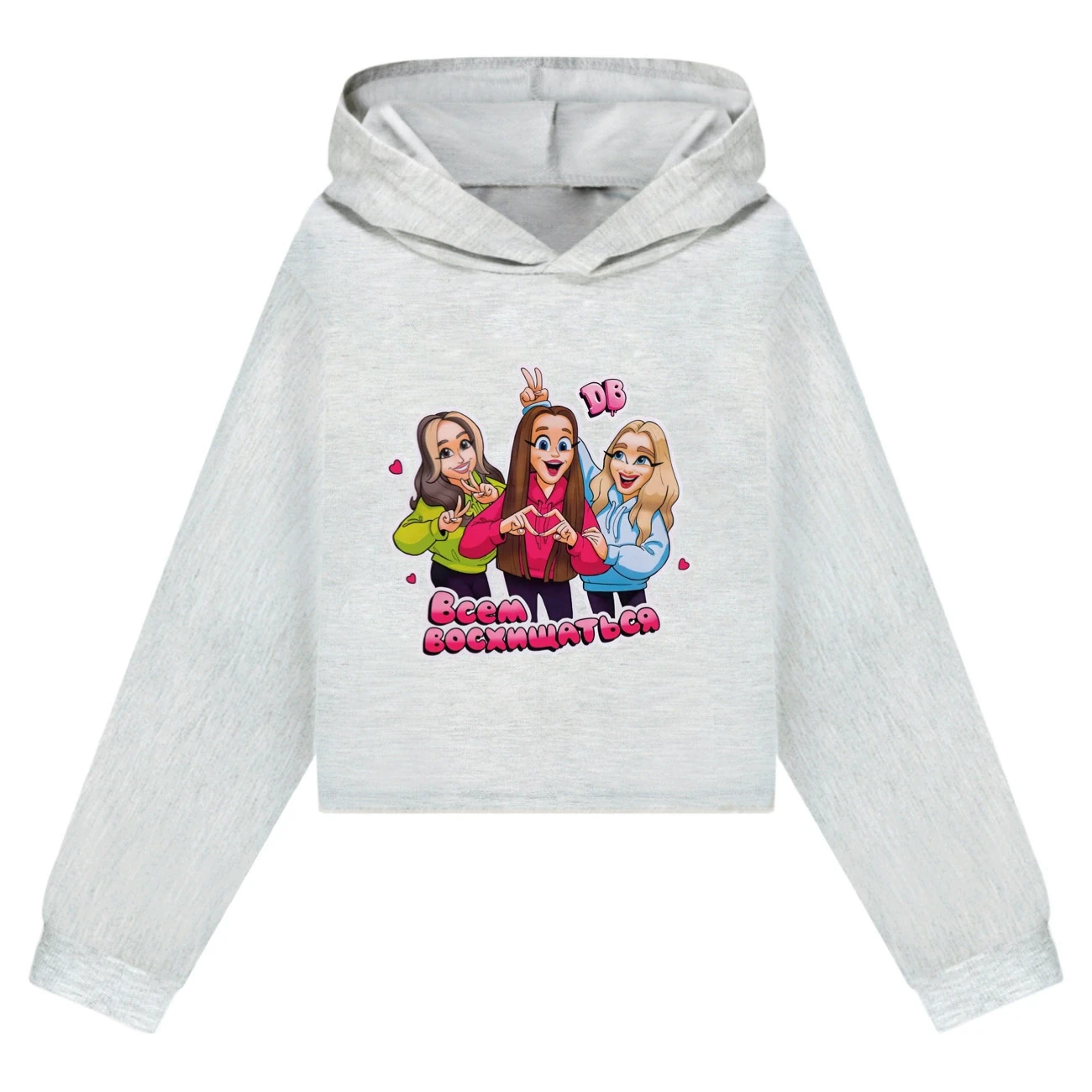 Cropped Hoodie Set — 5639 Edition, Style 03 · Grey