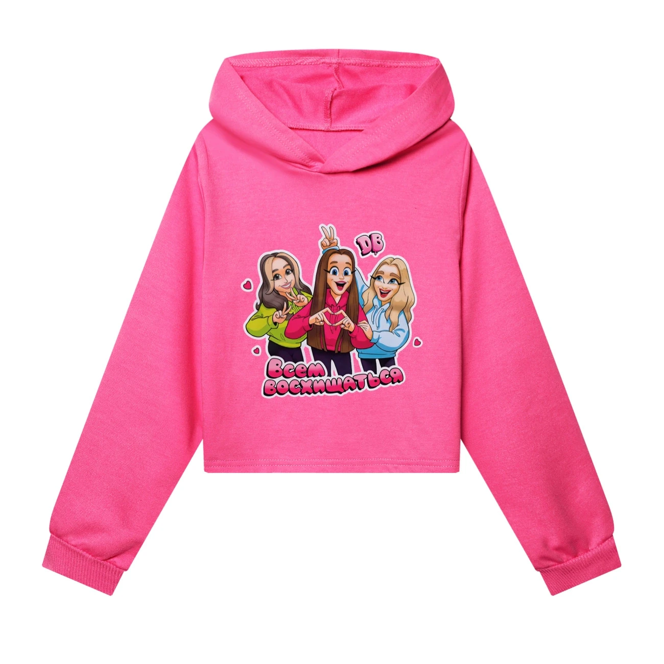 Cropped Hoodie Set — 5639 Edition, Style 09 · Rose