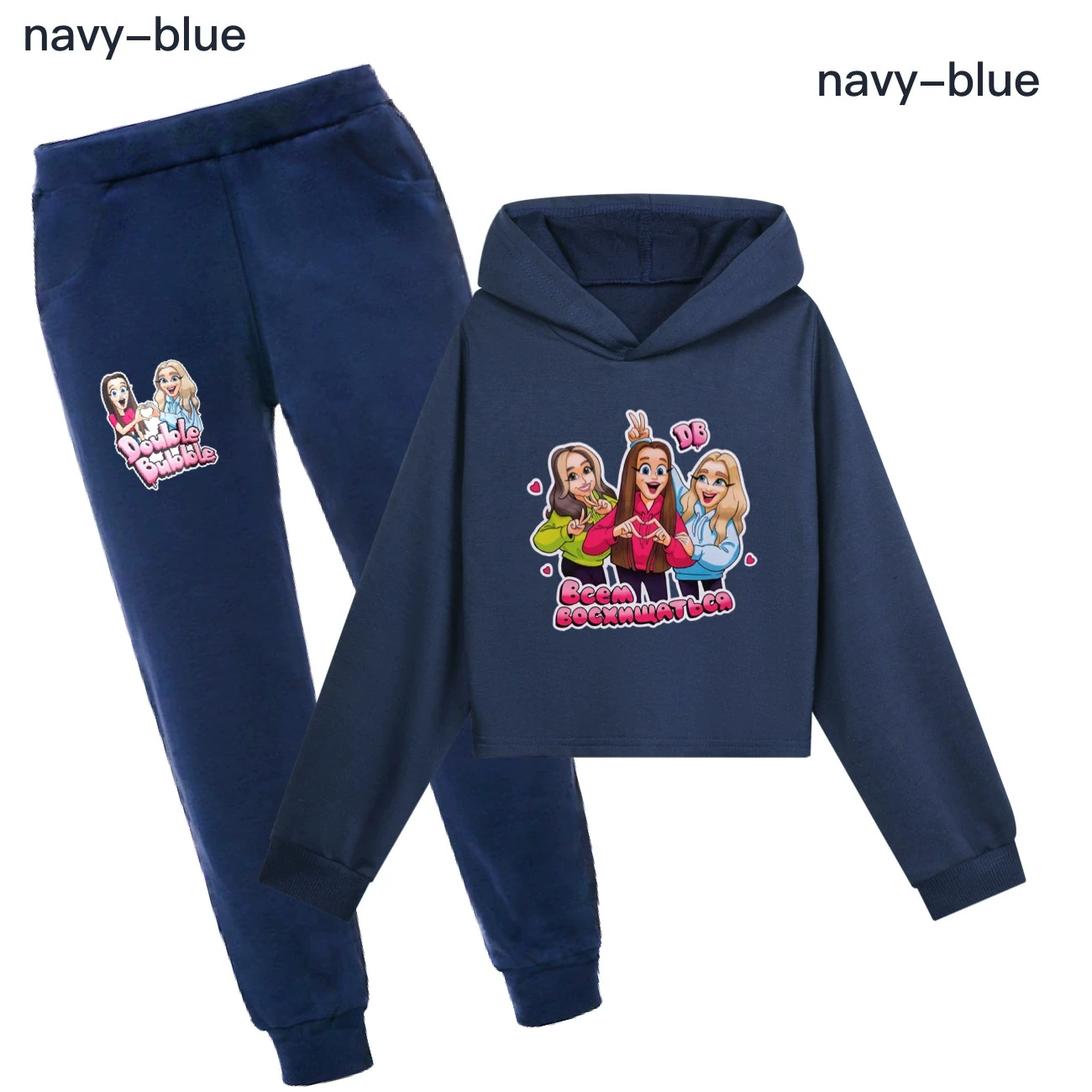 Cropped Hoodie Set — 5639 Edition, Style 12 · Set · Royal Blue