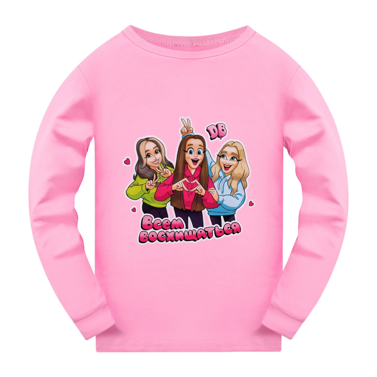 Everyday Long & Short Sleeve Tee — 5639 Edition, Style 07 · Long Sleeve · Pink