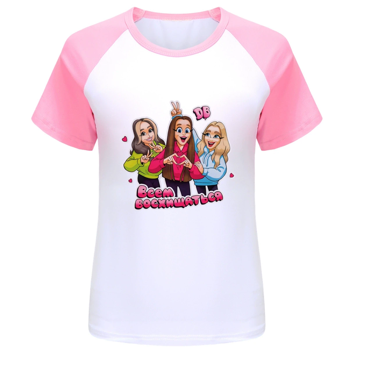 Everyday Long & Short Sleeve Tee — 5639 Edition, Style 13 · Short Sleeve · Pink