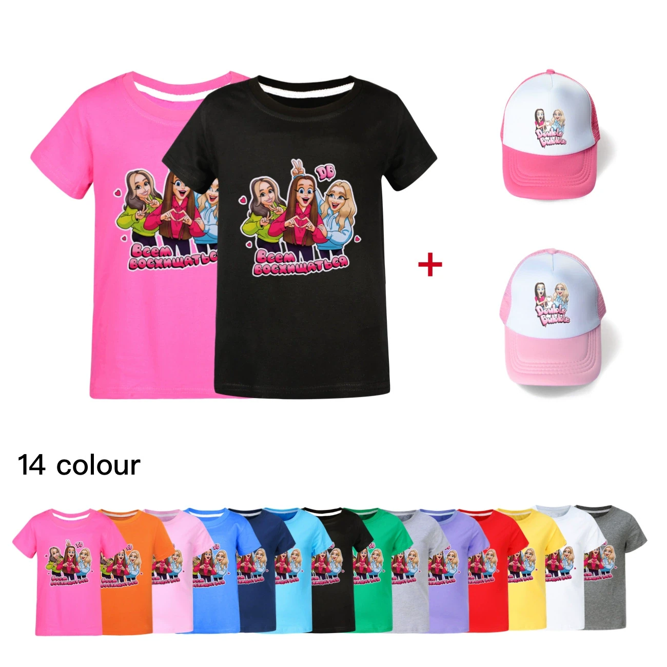Graphic Tee & Sun Hat Set — 5639 Edition, clean product view