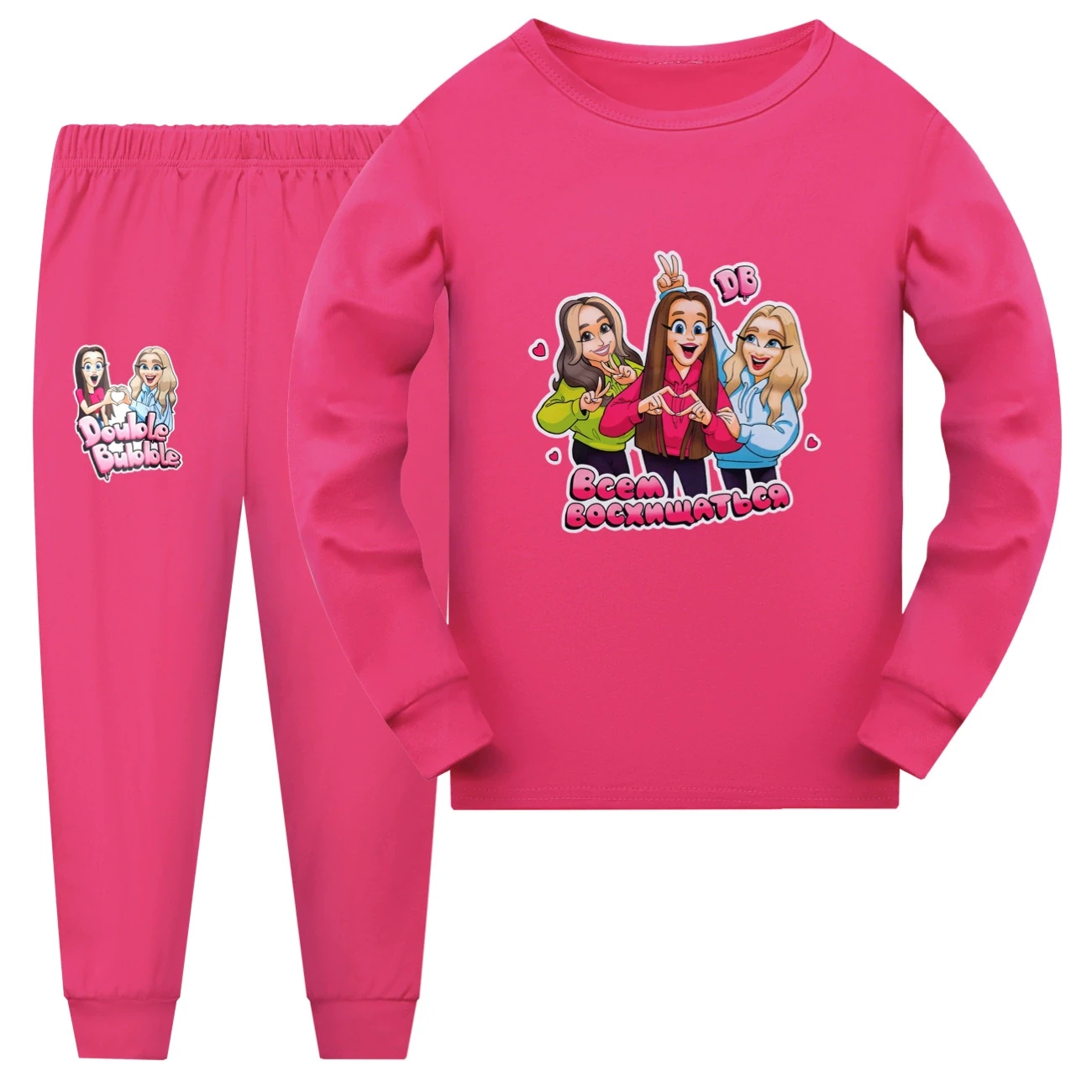 Family Lounge Set — 5639 Edition, Style 11 · Long Sleeve · Rose