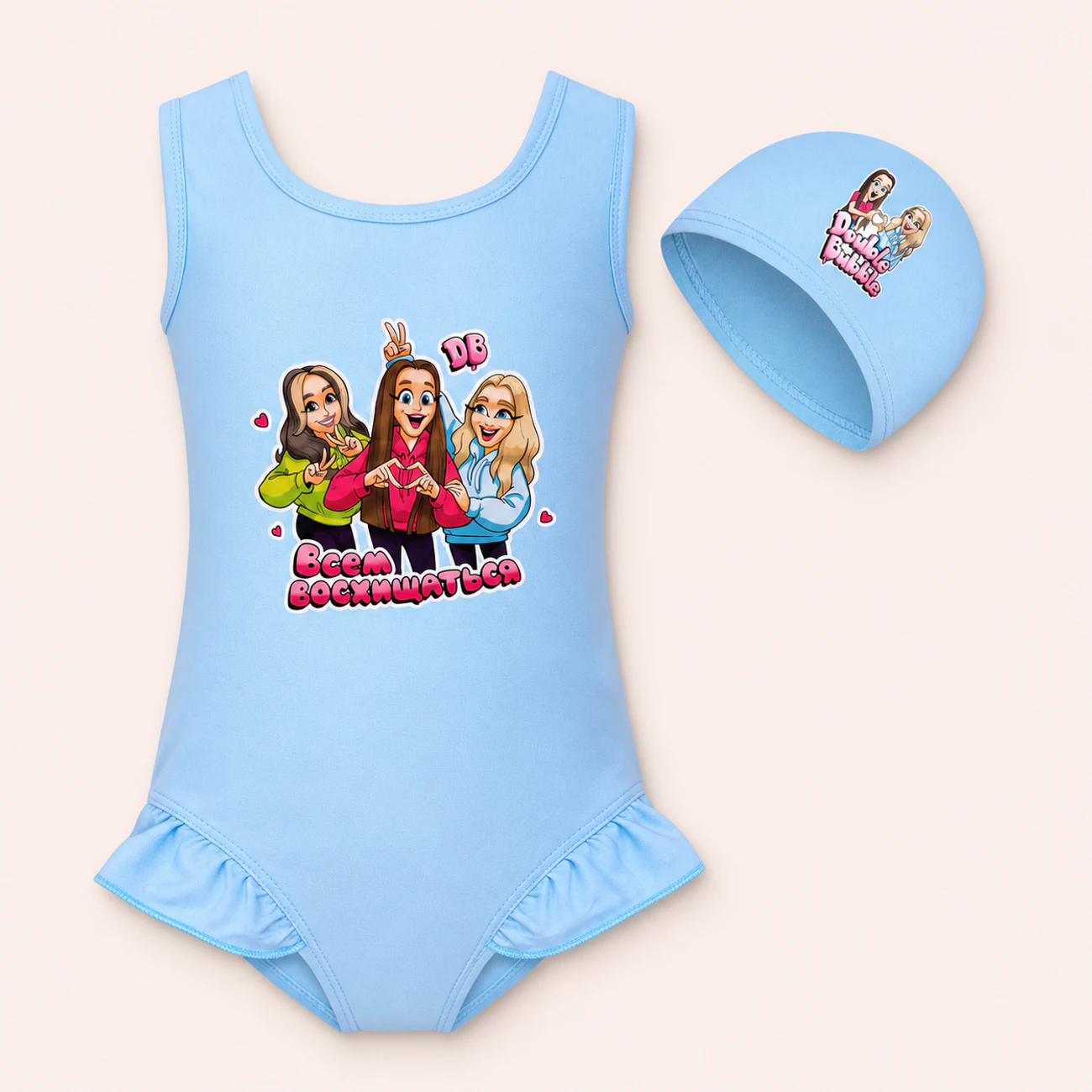 Girls’ Swimsuit & Cap Set — 5639 Edition product view