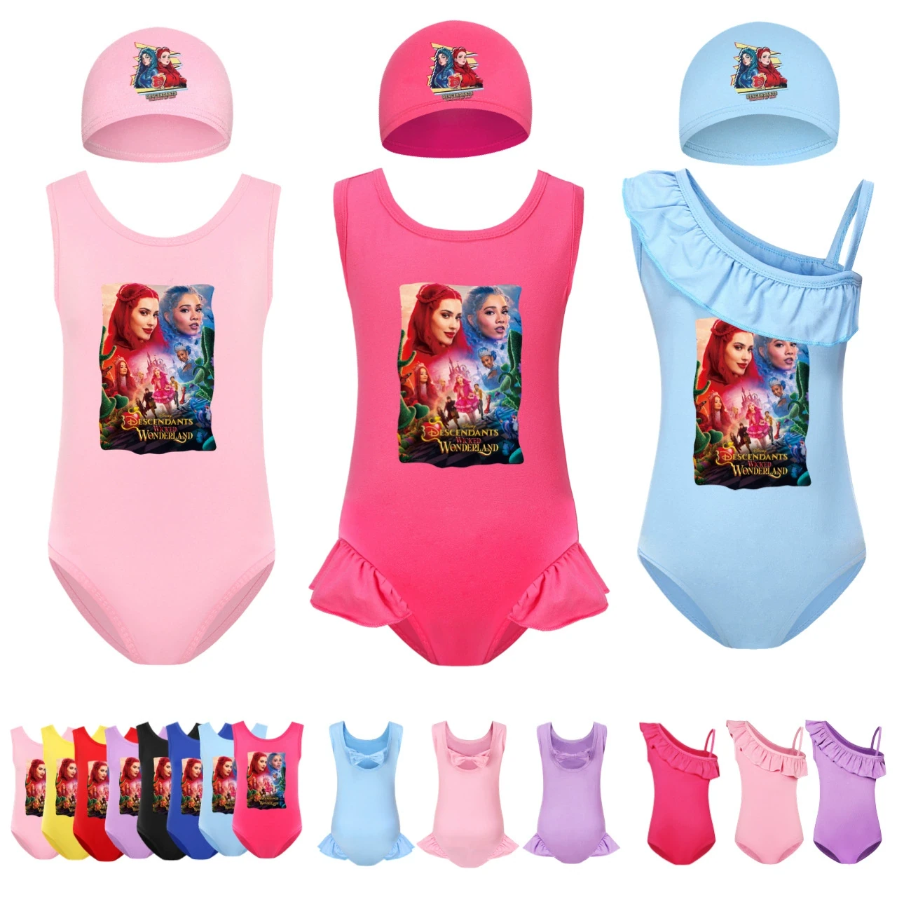 Girls’ Swimsuit & Cap Set — 5795 Edition, clean product view
