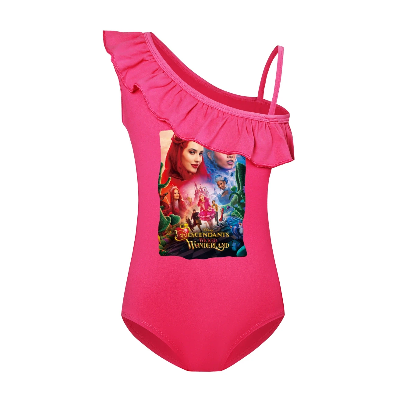 Girls’ Swimsuit & Cap Set — 5795 Edition, Style 22 · Single Piece · Rose