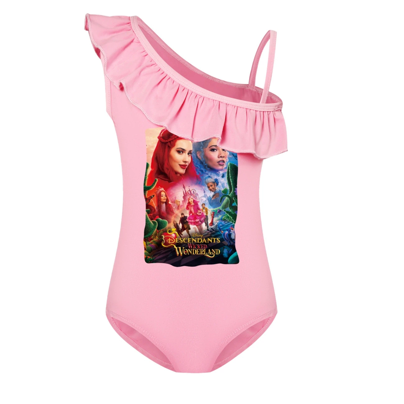 Girls’ Swimsuit & Cap Set — 5795 Edition, Style 24 · Single Piece · Pink