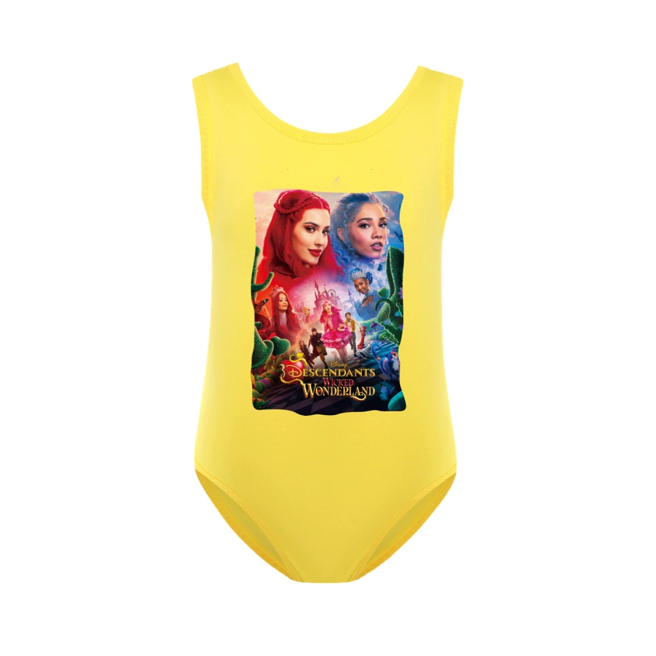 Girls’ Swimsuit & Cap Set — 5795 Edition, Style 26 · Yellow