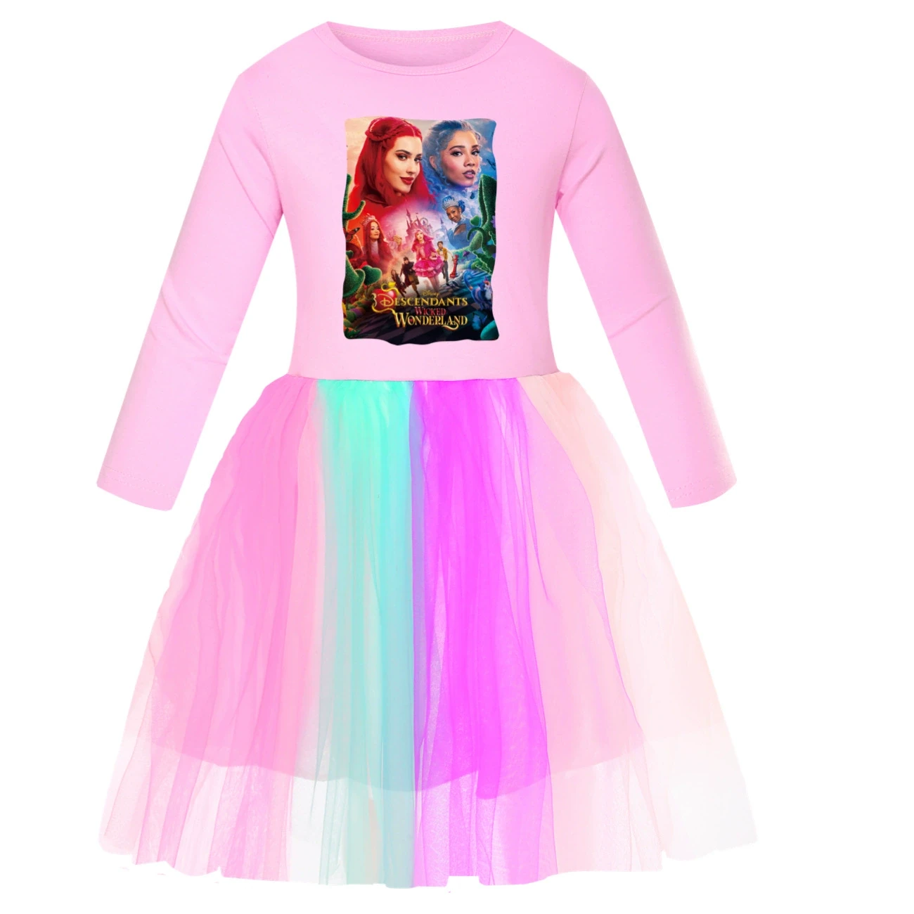 Rainbow Tulle Twirl Dress — 5795 Edition, Style 03 · Long Tulle · Pink