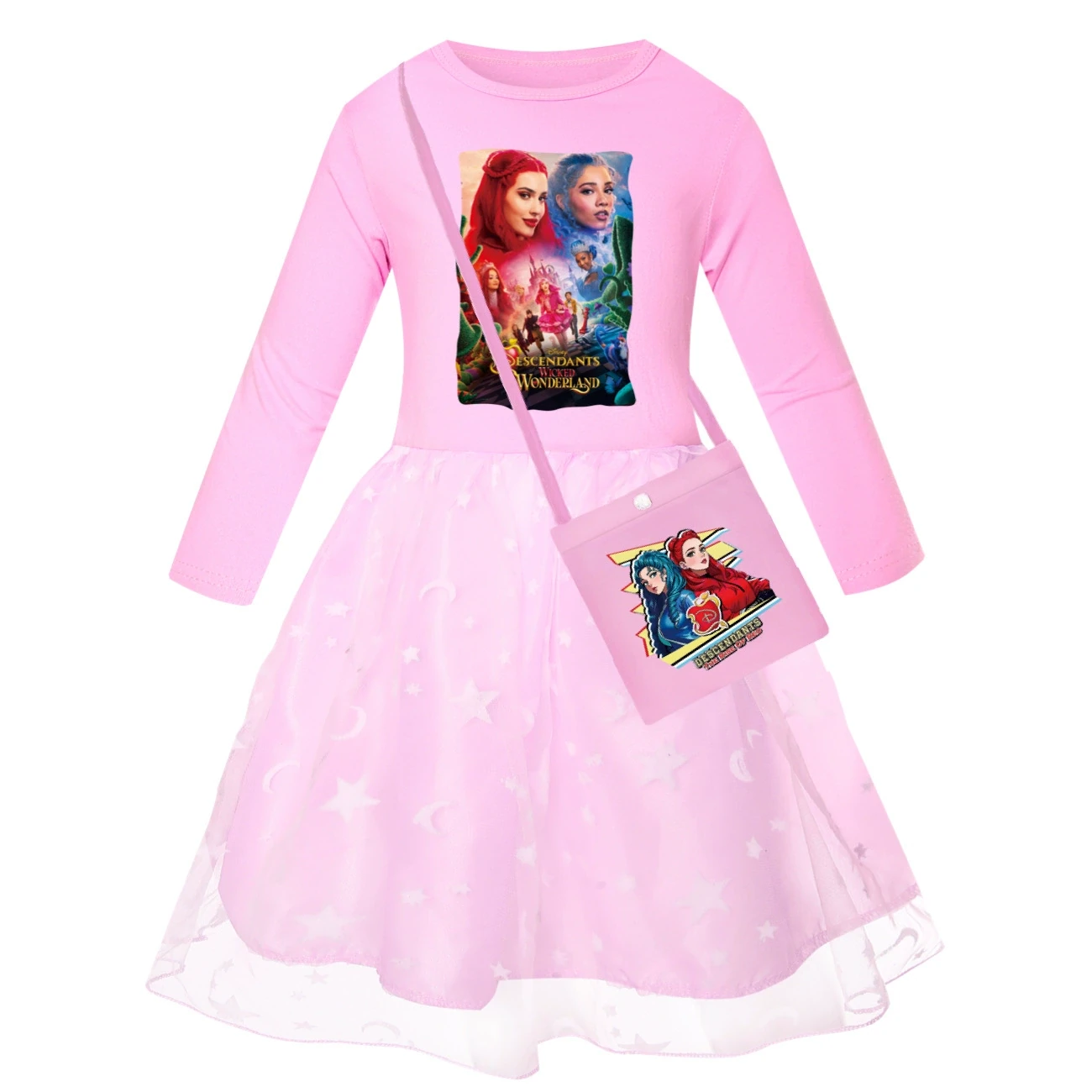 Rainbow Tulle Twirl Dress — 5795 Edition, Style 07 · Star Tulle · with Bag · Pink