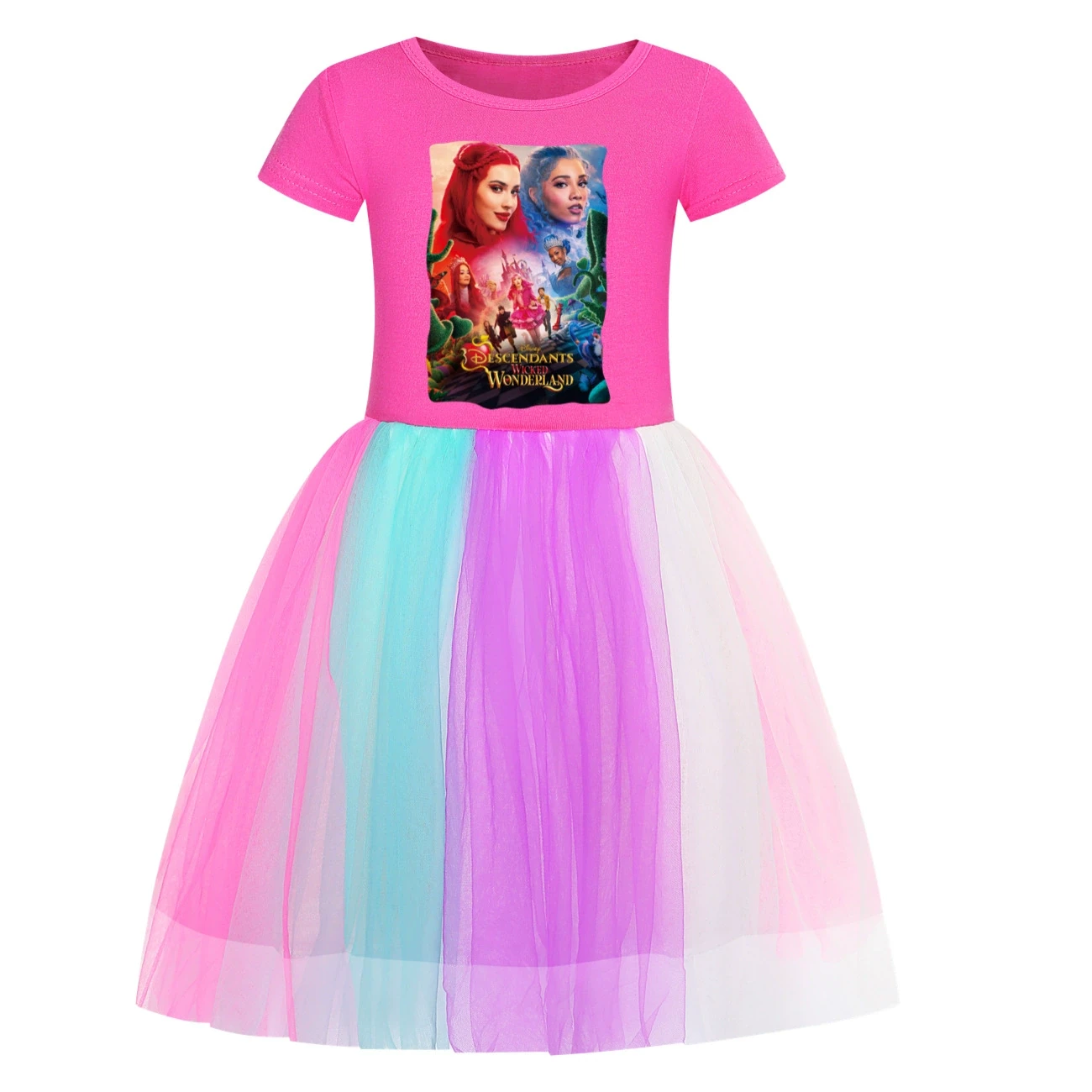 Rainbow Tulle Twirl Dress — 5795 Edition, Style 18 · Short Tulle · Rose