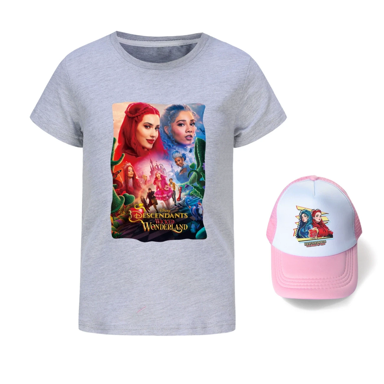 Graphic Tee & Sun Hat Set — 5795 Edition, Style 05 · Grey