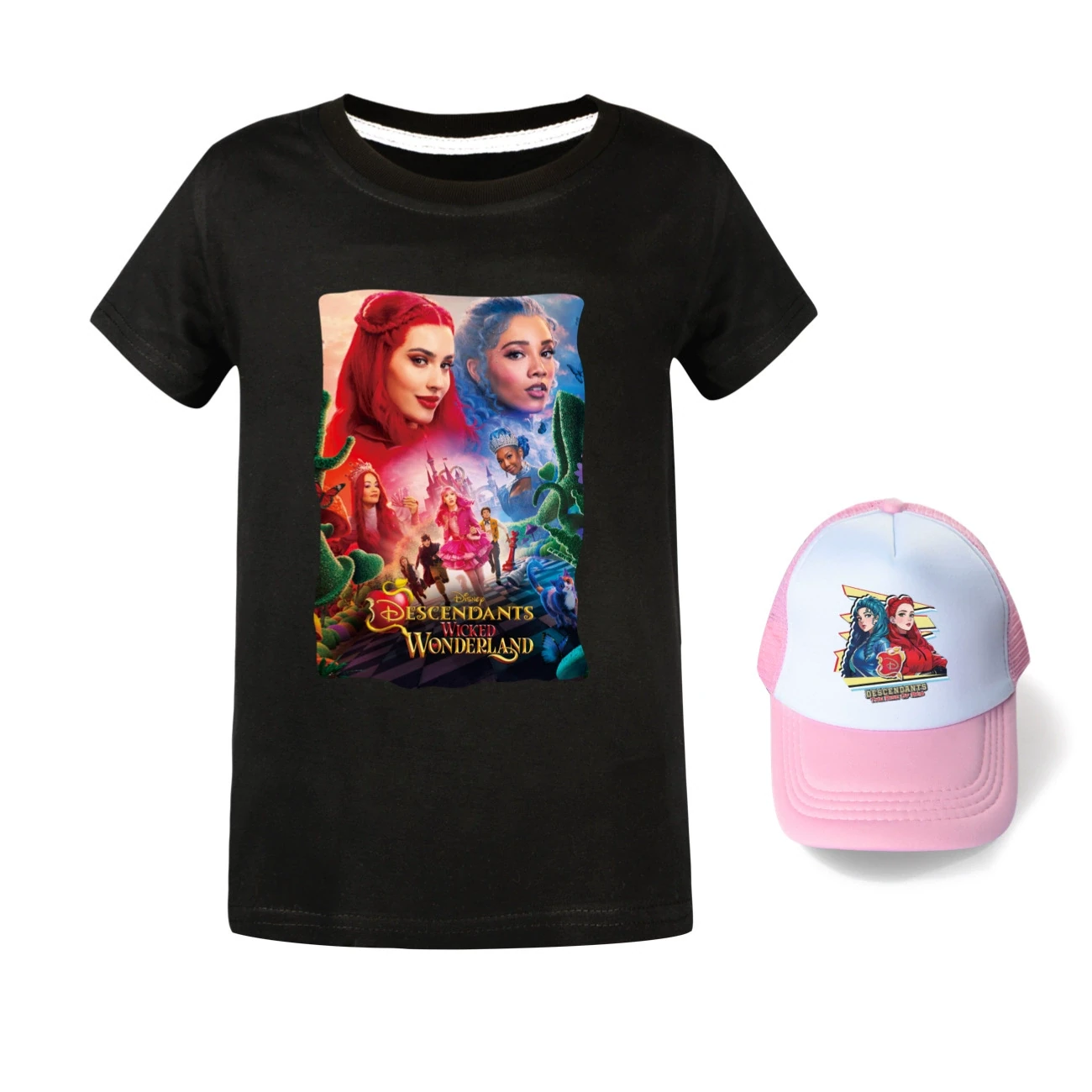 Graphic Tee & Sun Hat Set — 5795 Edition, Style 07 · Black