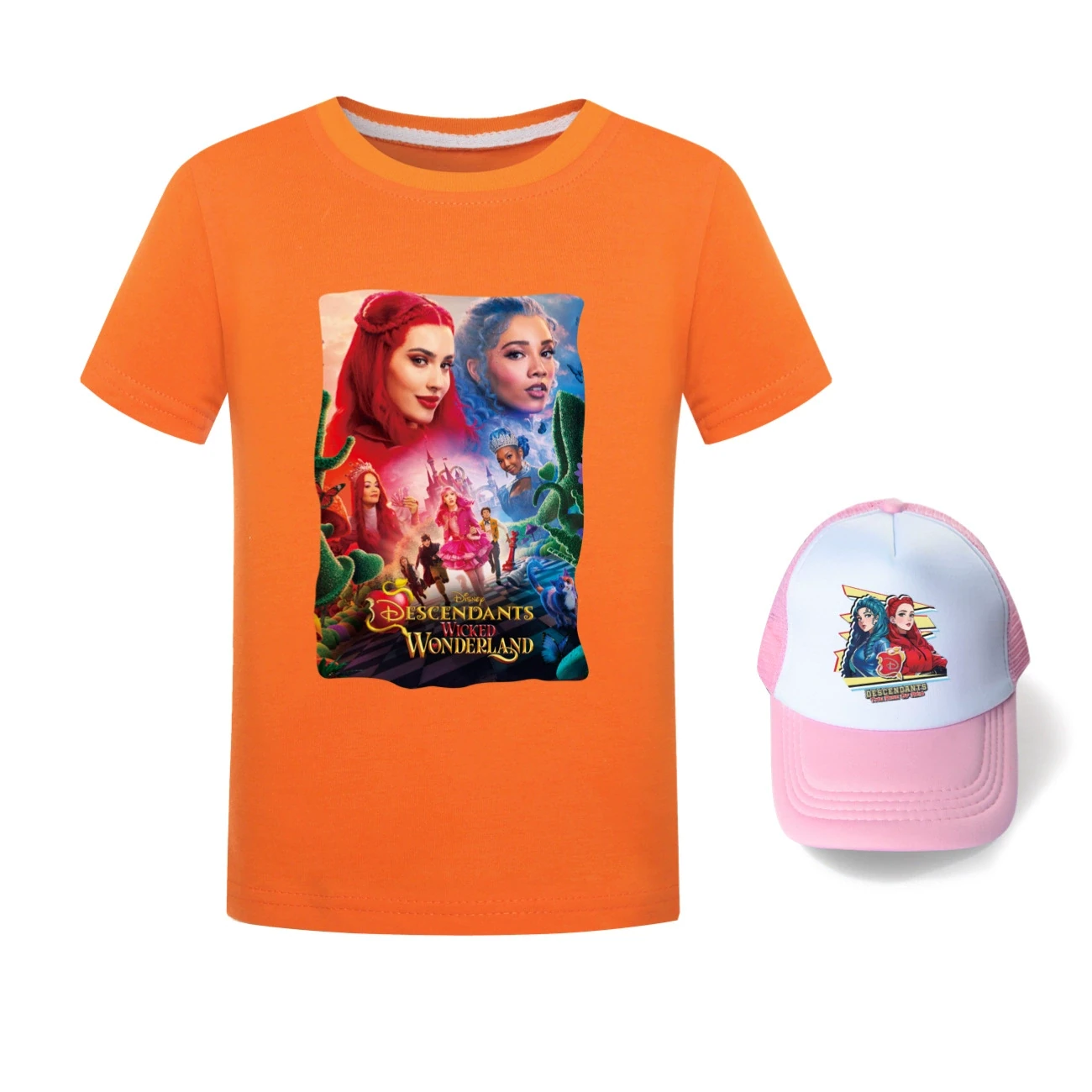 Graphic Tee & Sun Hat Set — 5795 Edition, Style 13 · Orange