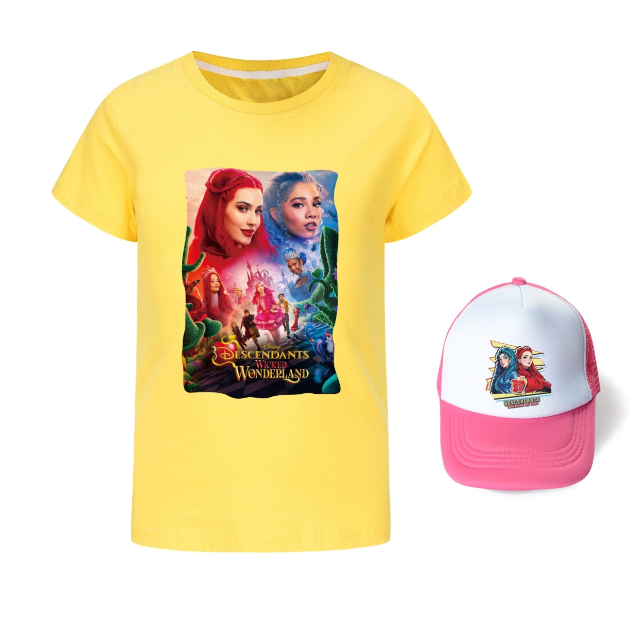Graphic Tee & Sun Hat Set — 5795 Edition, Style 16 · Yellow