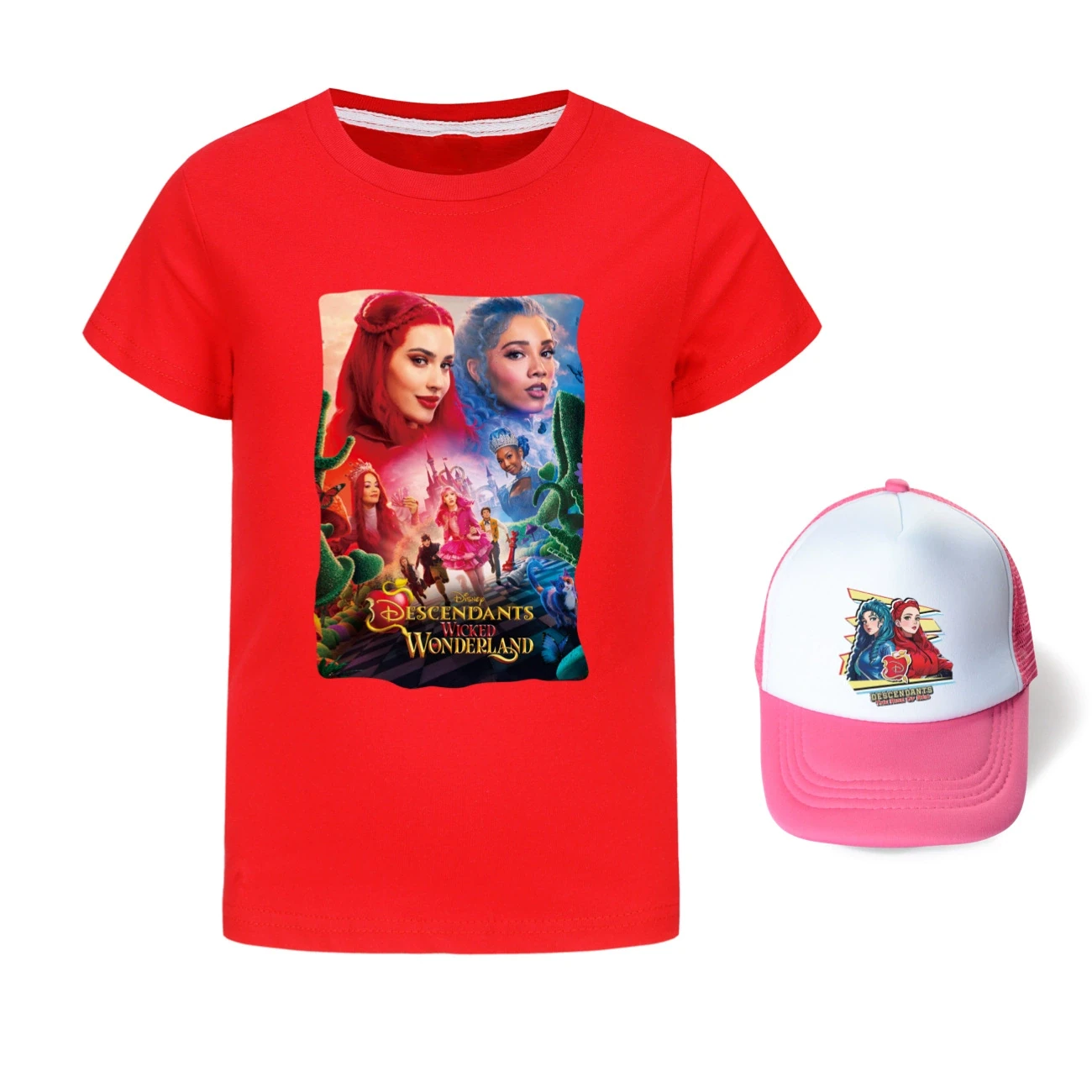 Graphic Tee & Sun Hat Set — 5795 Edition, Style 17 · Red