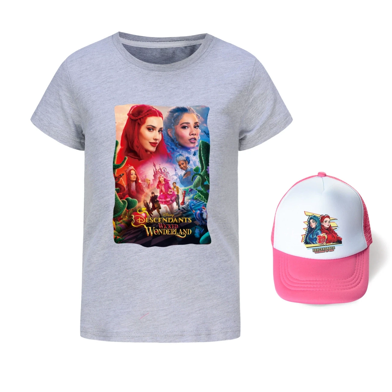 Graphic Tee & Sun Hat Set — 5795 Edition, Style 19 · Grey