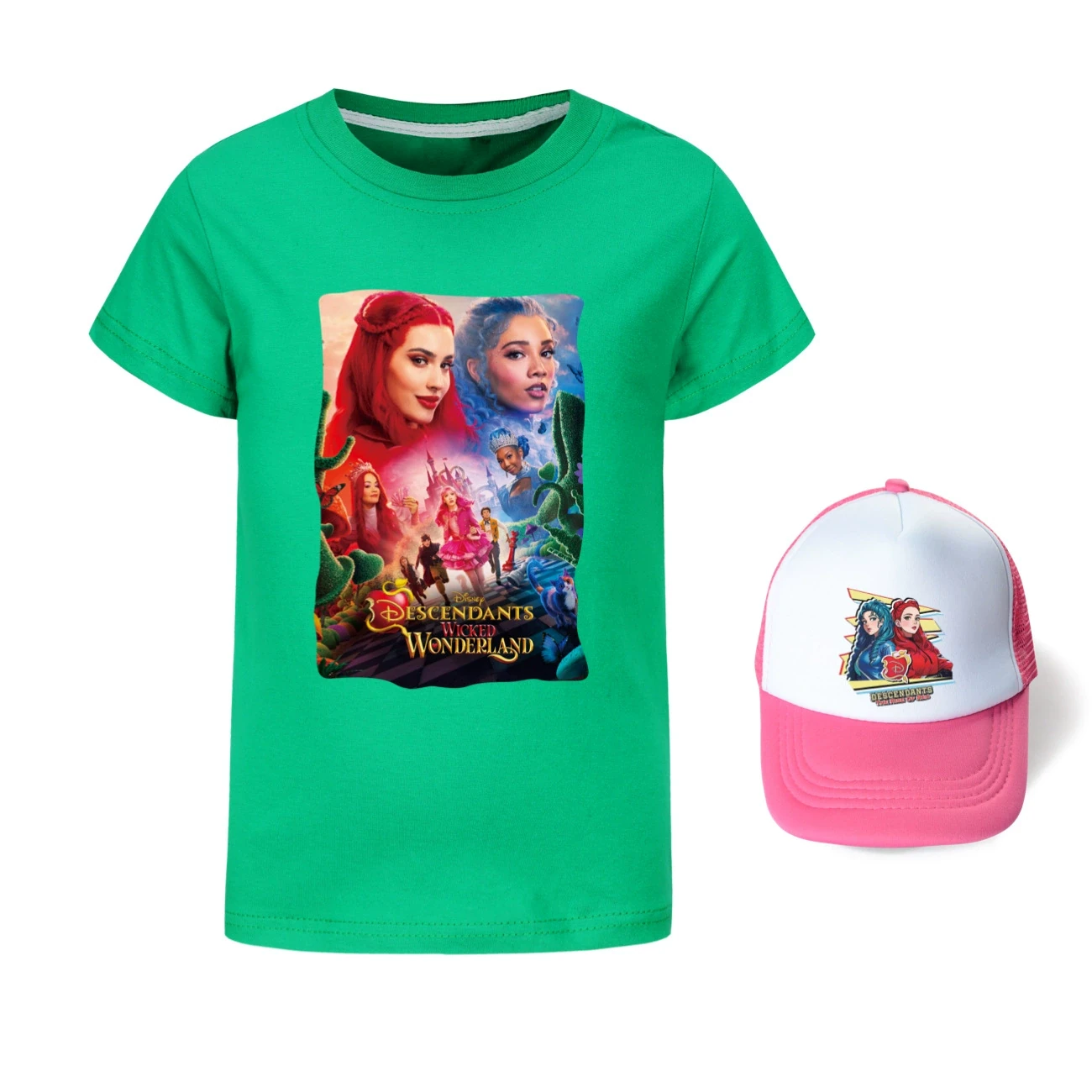 Graphic Tee & Sun Hat Set — 5795 Edition, Style 20 · Green