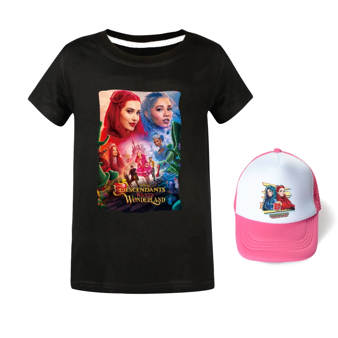 Graphic Tee & Sun Hat Set — 5795 Edition, Style 21 · Black