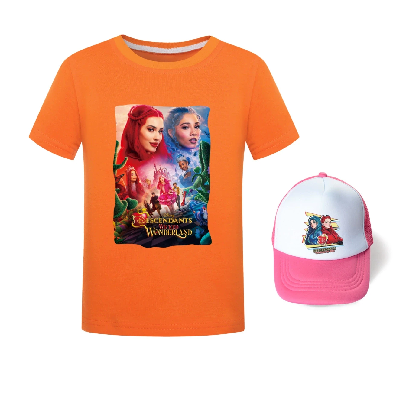 Graphic Tee & Sun Hat Set — 5795 Edition, Style 27 · Orange