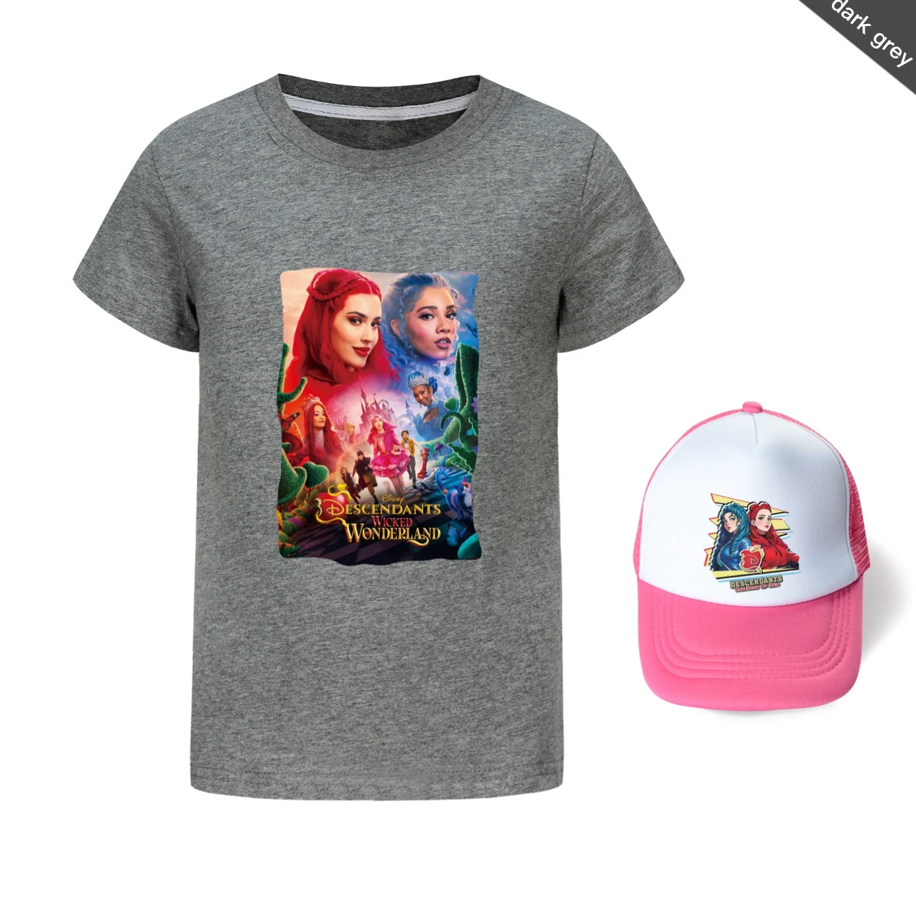 Graphic Tee & Sun Hat Set — 5795 Edition, Style 28 · Dark Grey