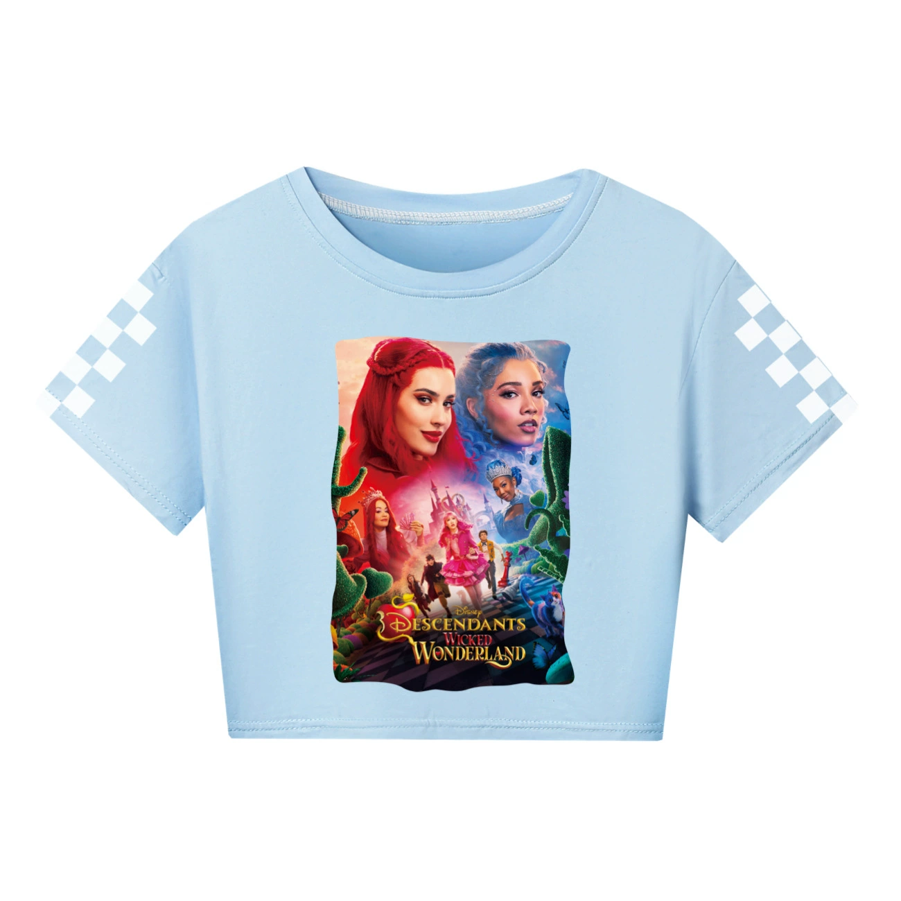 Wonderland Graphic Long & Short Sleeve Tee, Style 18 · Light Blue
