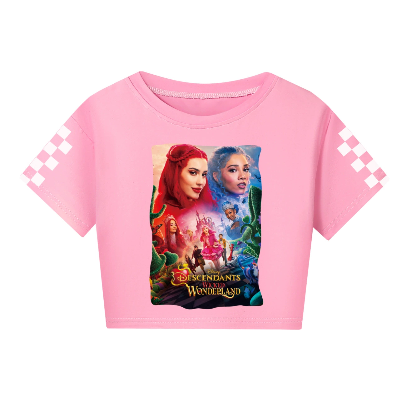 Wonderland Graphic Long & Short Sleeve Tee, Style 22 · Pink