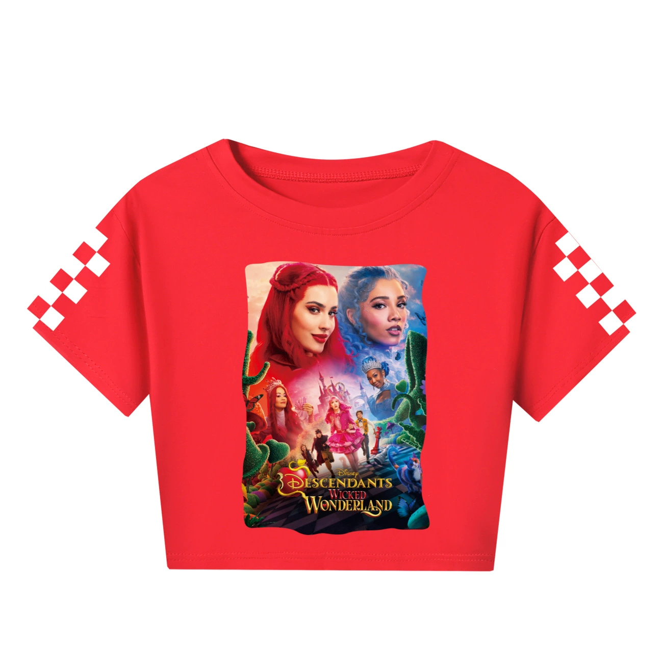 Wonderland Graphic Long & Short Sleeve Tee, Style 23 · Red