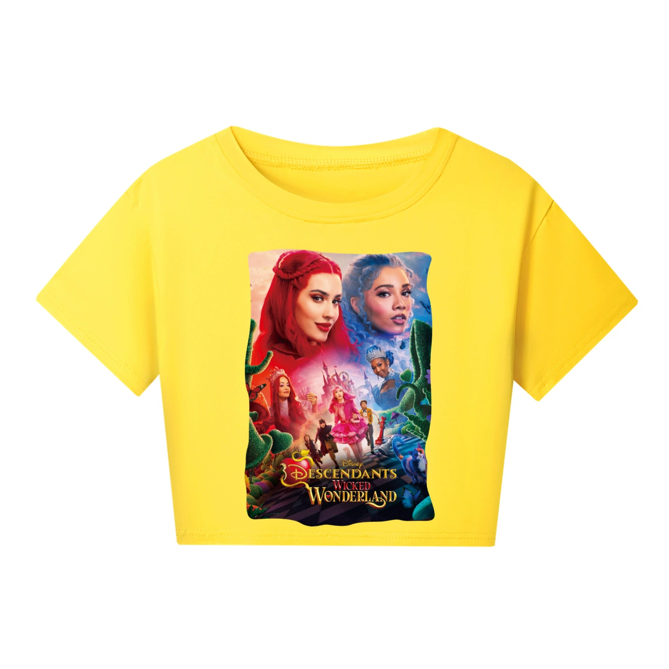 Wonderland Graphic Long & Short Sleeve Tee, Style 25 · Yellow