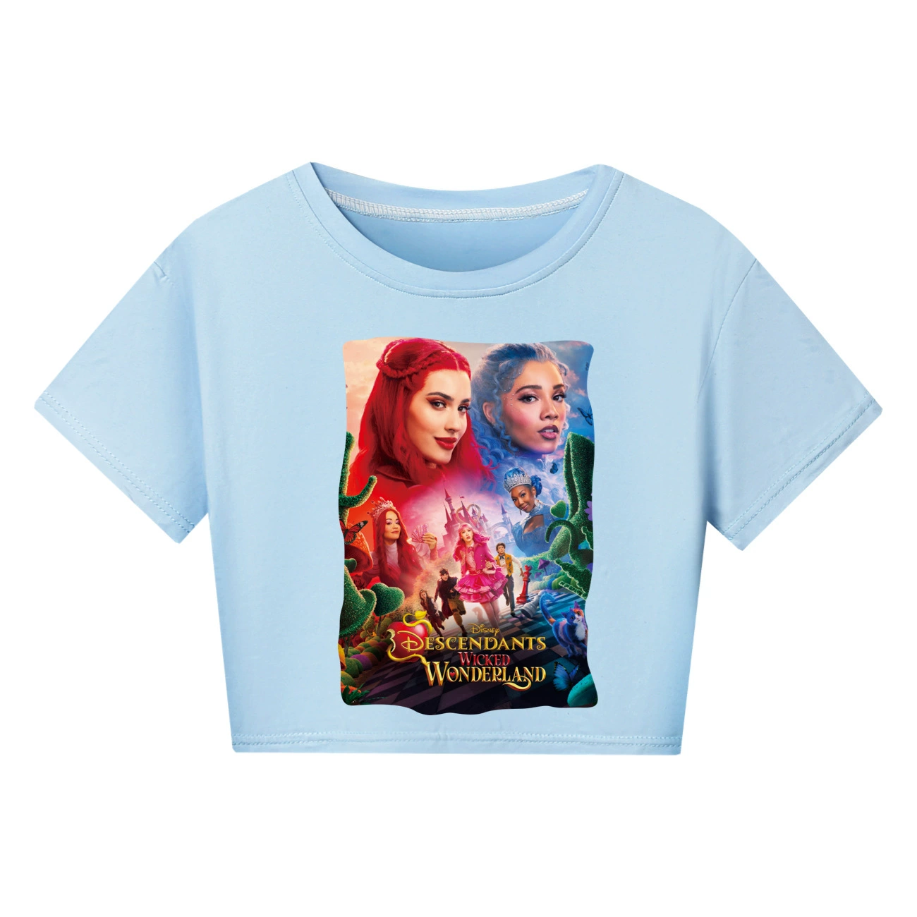 Wonderland Graphic Long & Short Sleeve Tee, Style 26 · Light Blue