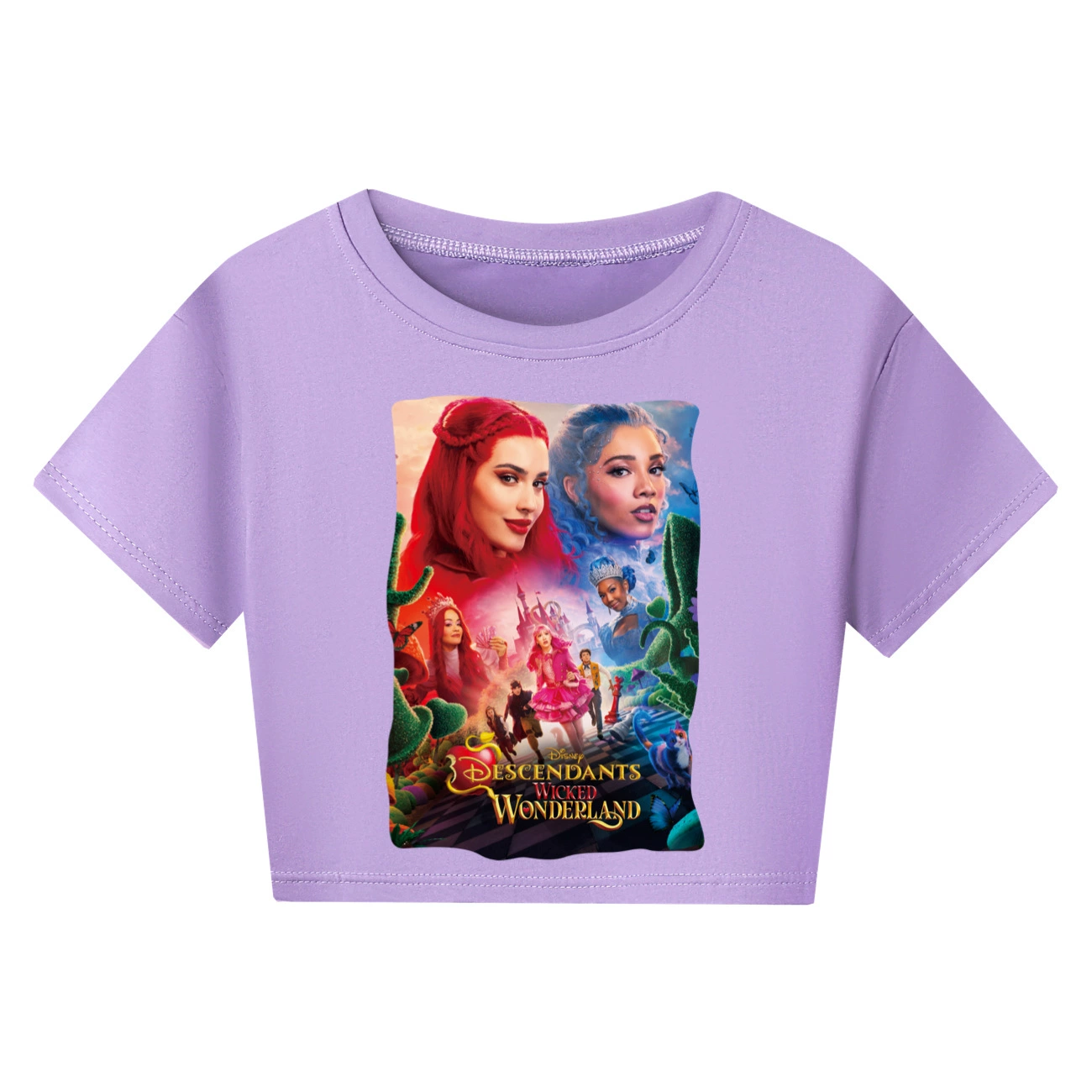 Wonderland Graphic Long & Short Sleeve Tee, Style 28 · Purple