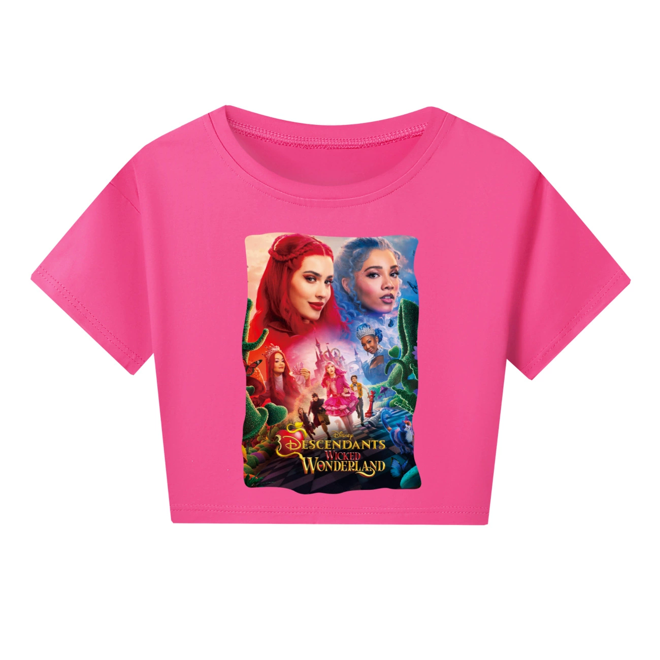 Wonderland Graphic Long & Short Sleeve Tee, Style 29 · Rose