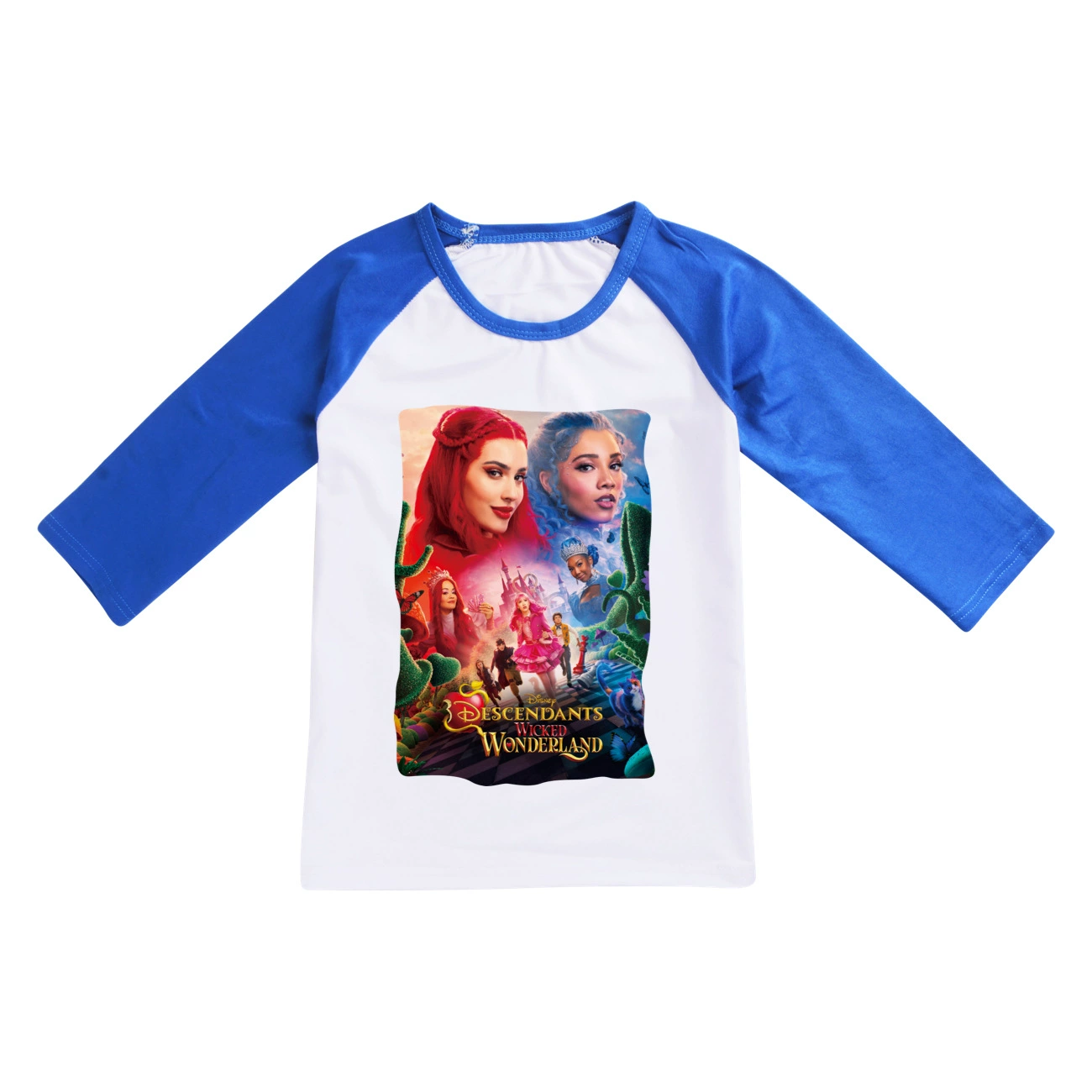 Wonderland Graphic Long & Short Sleeve Tee, Style 35 · Short Sleeve · Blue