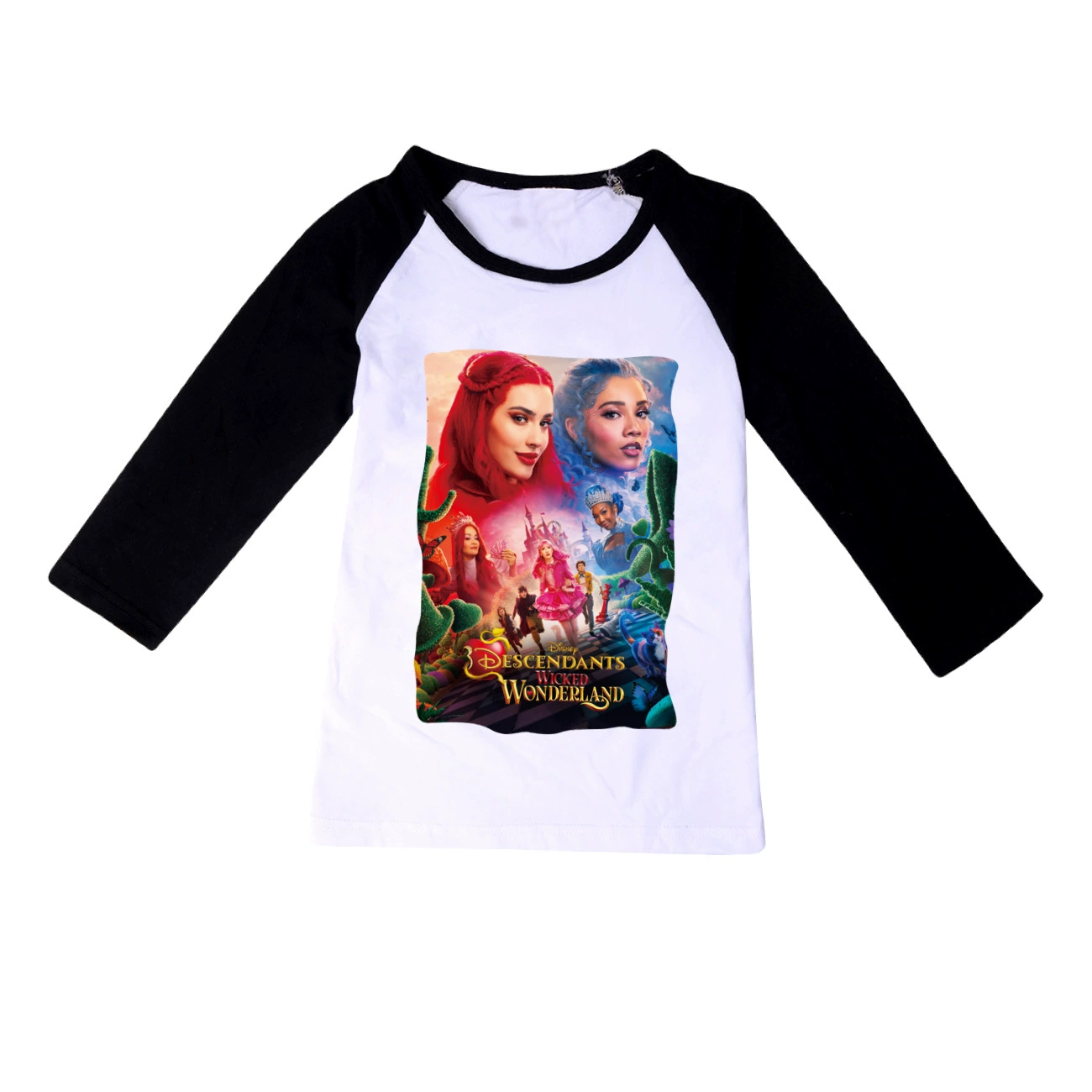 Wonderland Graphic Long & Short Sleeve Tee, Style 36 · Short Sleeve · Black